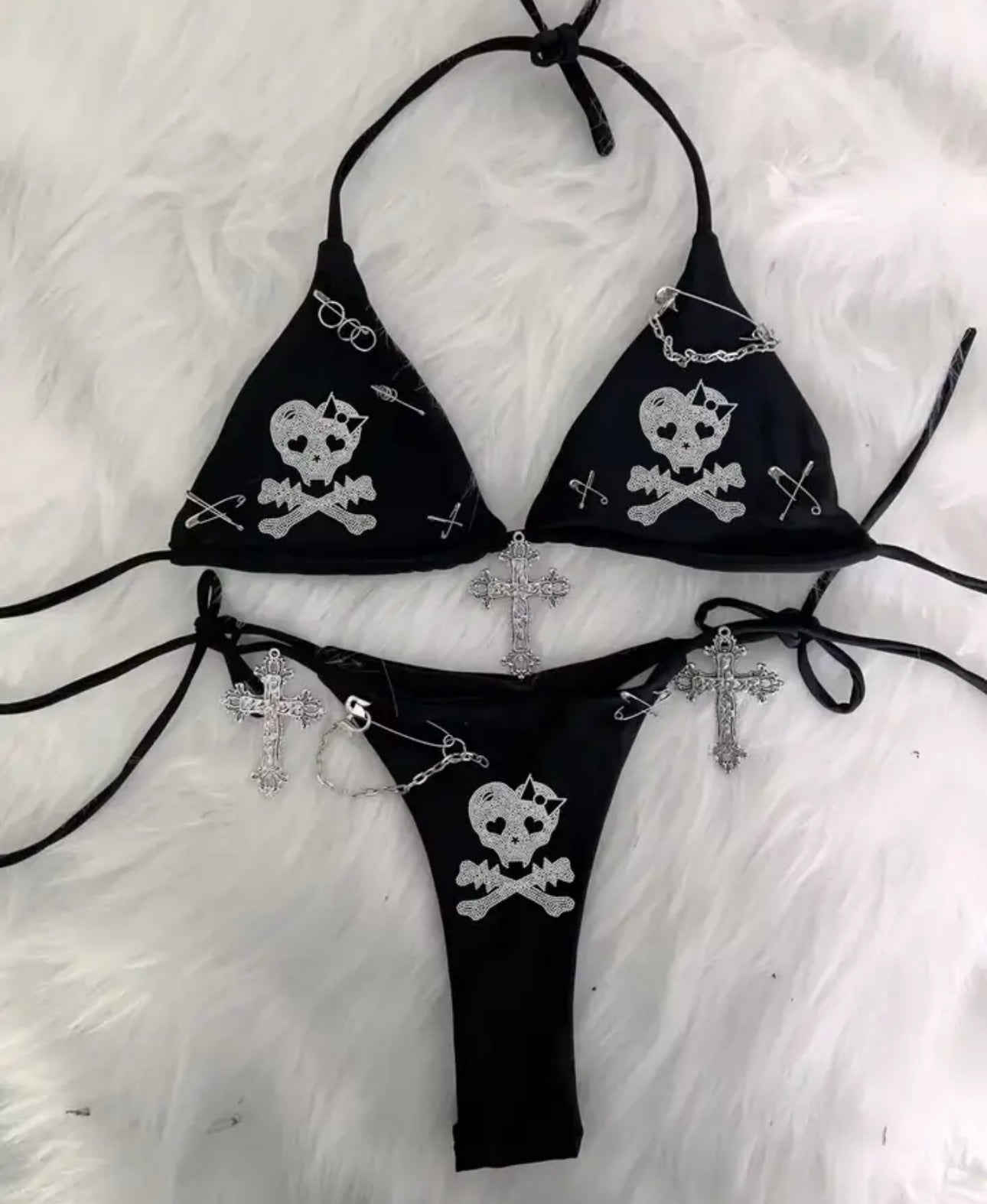 Rhinestone Bikini - Pretty Skull