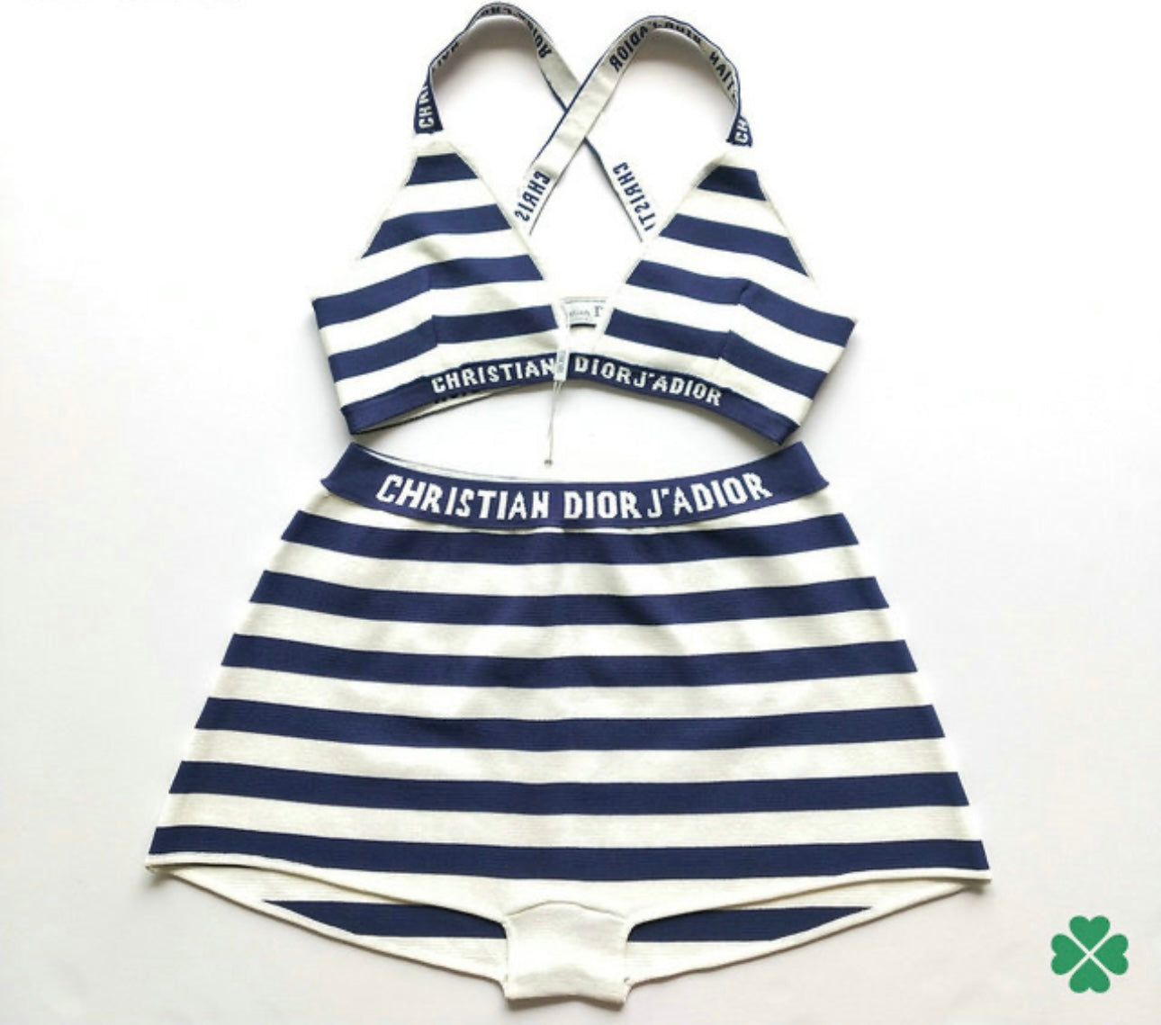 Dior 2 piece stripped short set