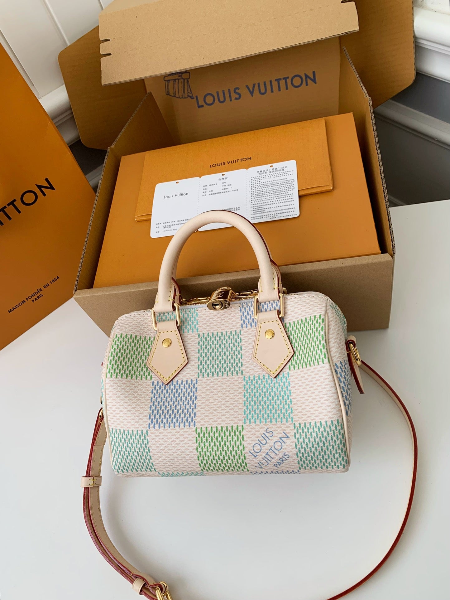 LV Spring Purse - Cyan