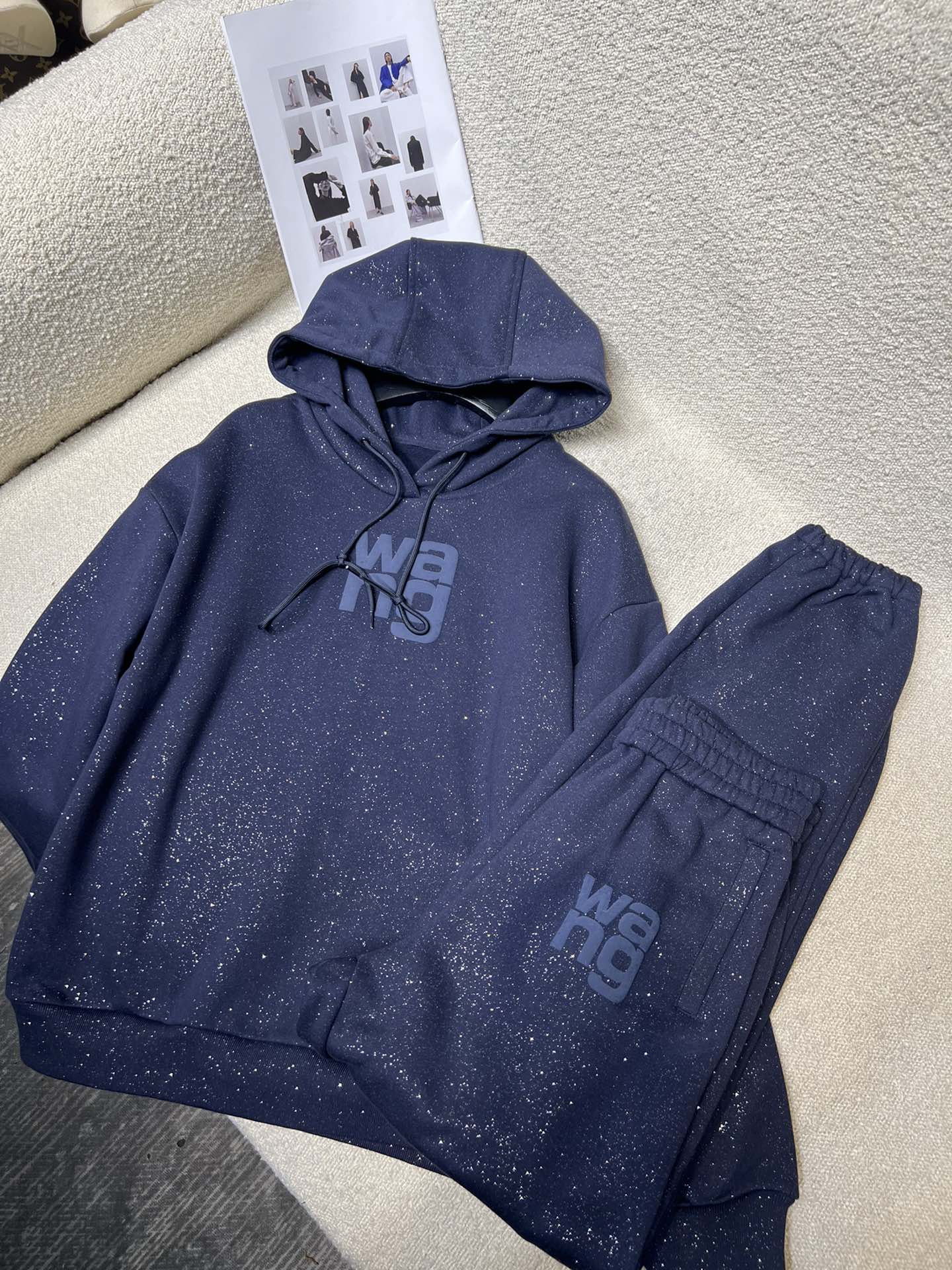 Wang glitter Sweatsuit - Blue