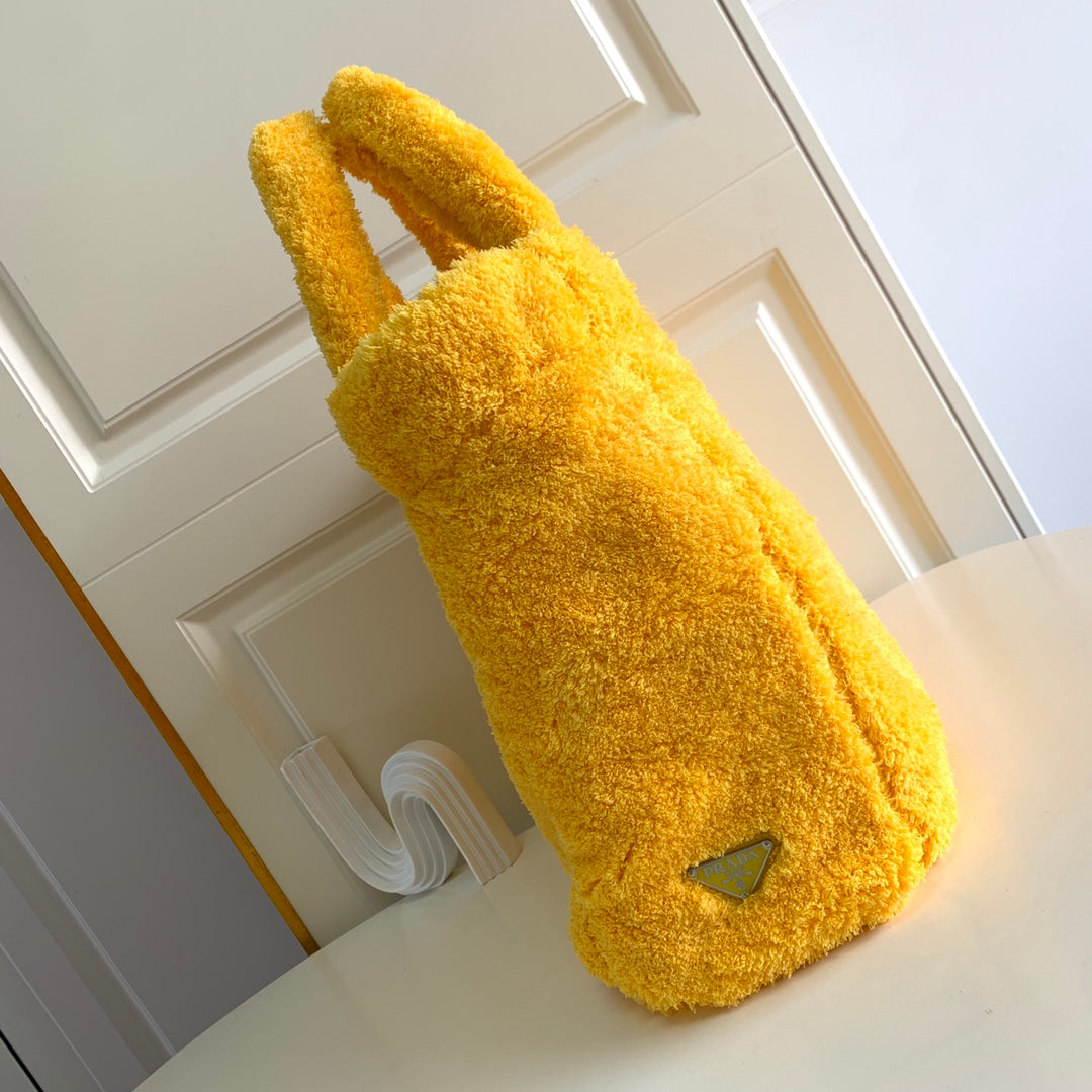 Fur Prada Tote - Yellow