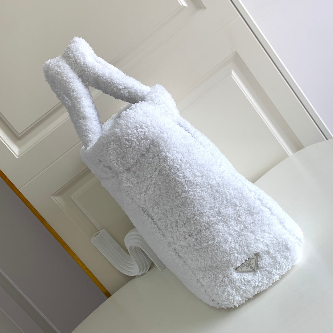 Fur Prada Tote - White