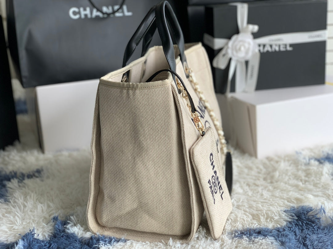 CC Tote - Beige/Black