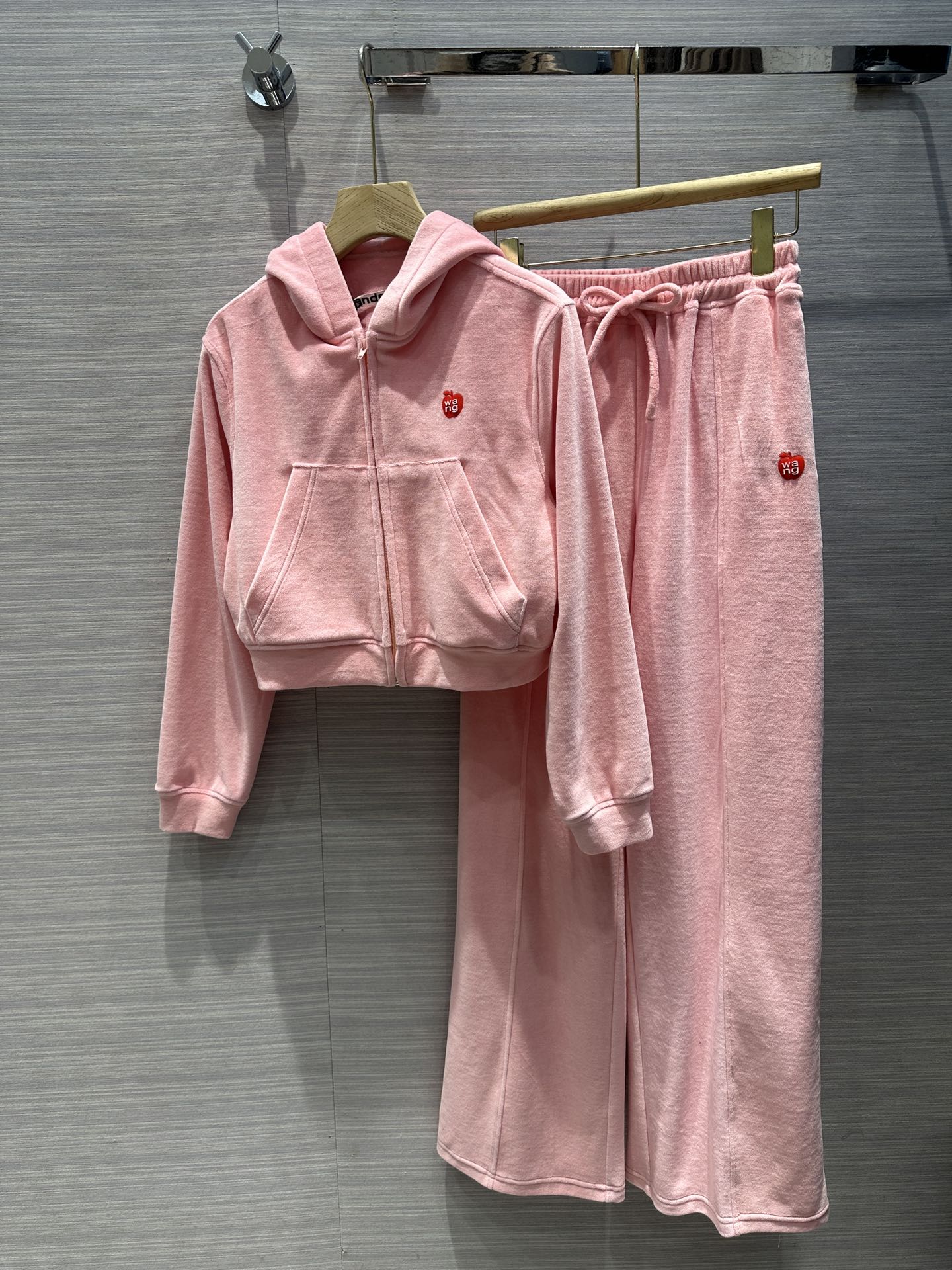 Velour Wang Set - Pink