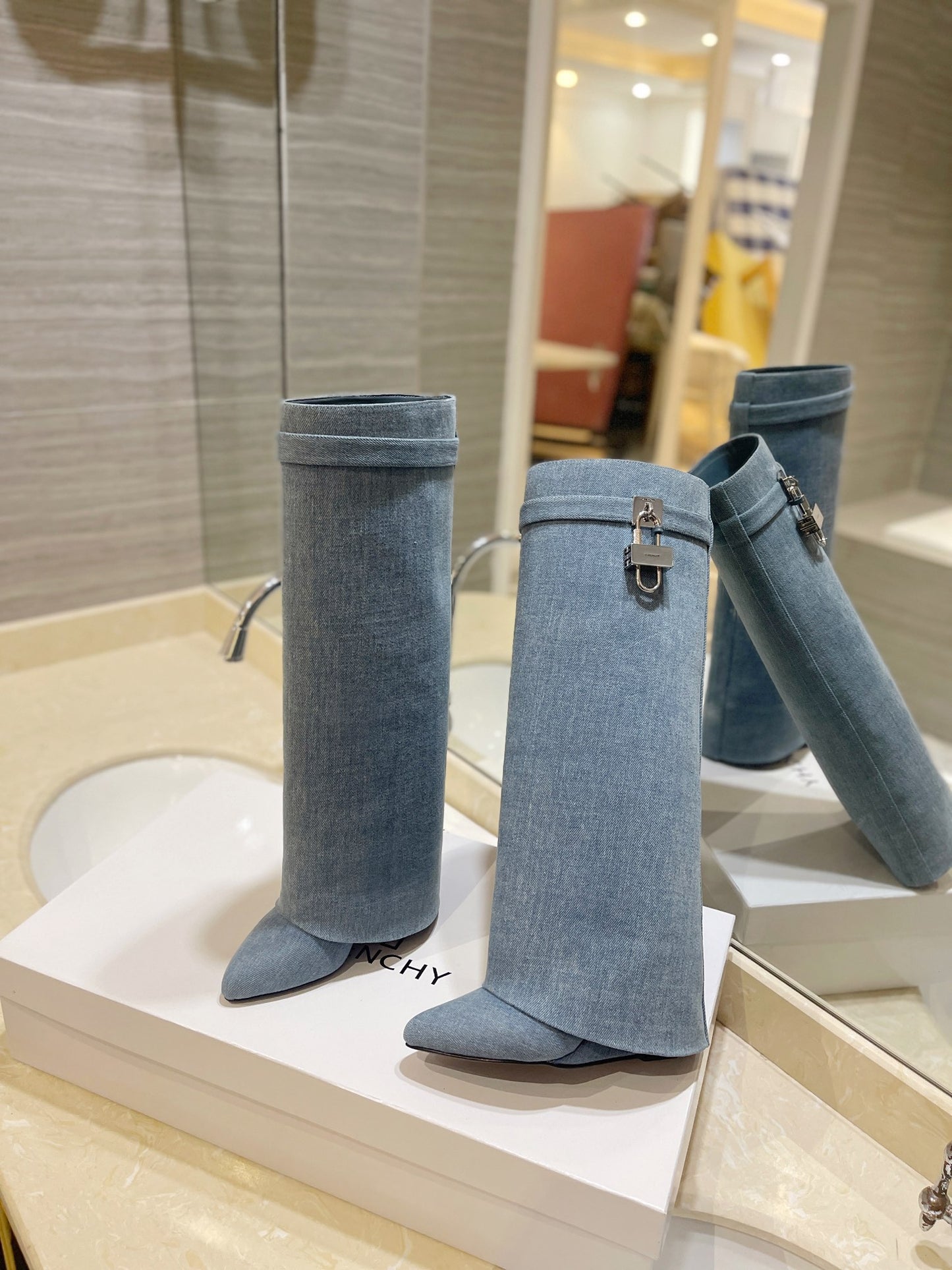 Denim Sharkboot