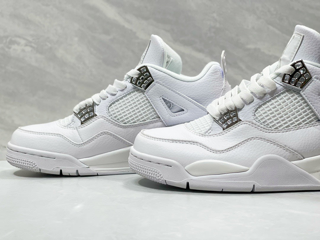 AJ 4 - Silver Metallic