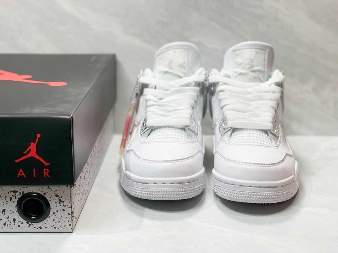 AJ 4 - Silver Metallic
