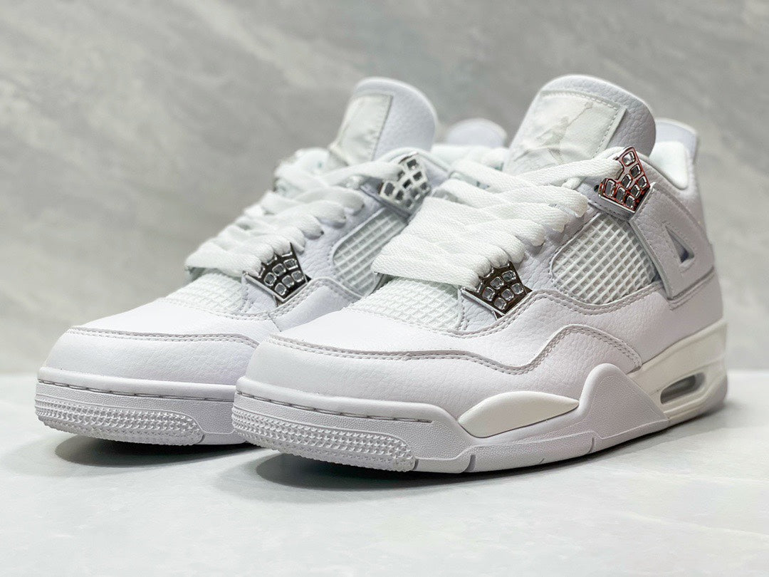 AJ 4 - Silver Metallic