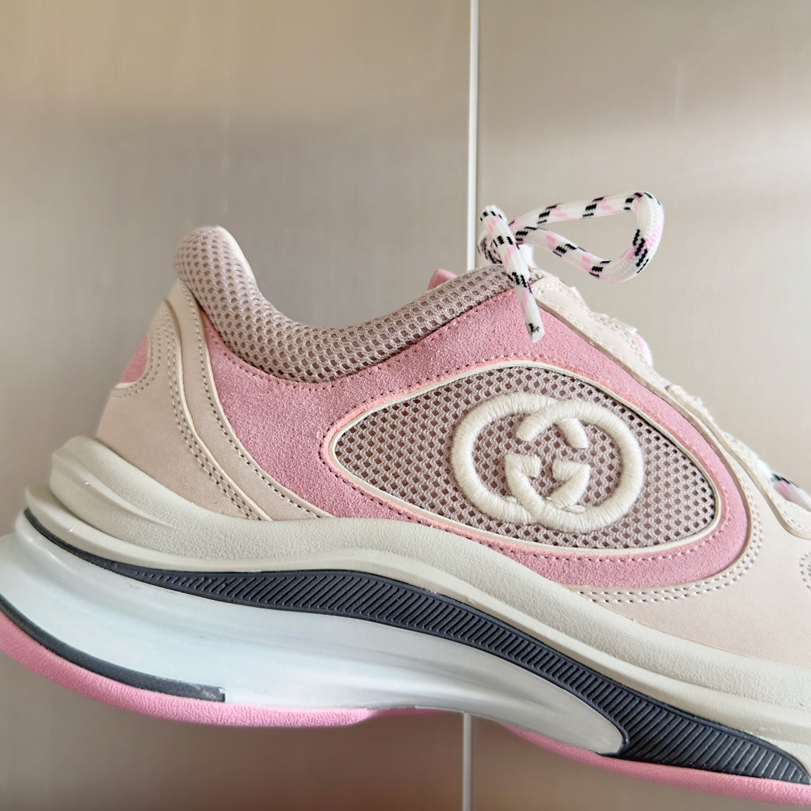 GG Run Sneaker - Pink/Ivory