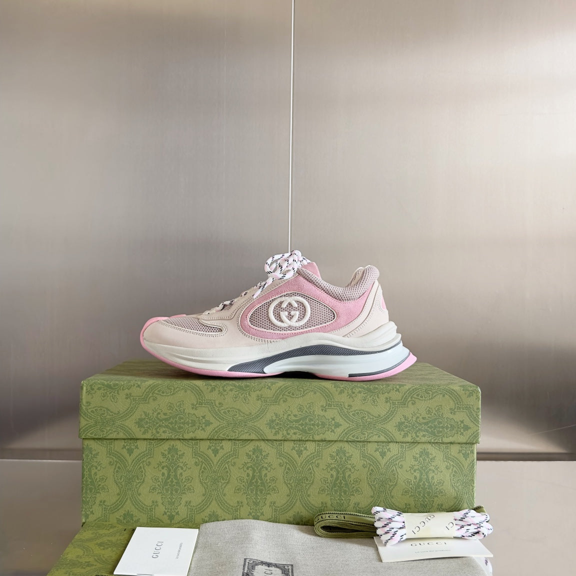 GG Run Sneaker - Pink/Ivory