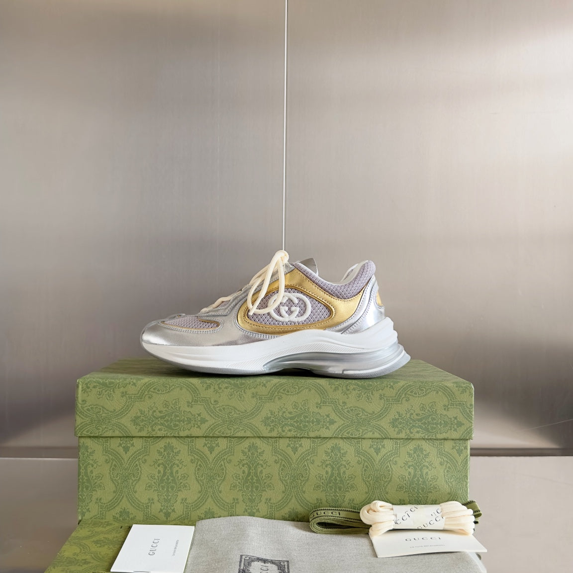 GG Run Sneakers - Silver
