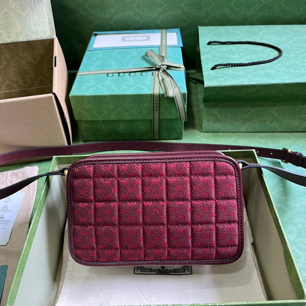 GG Canvas Crossbody - Burgundy