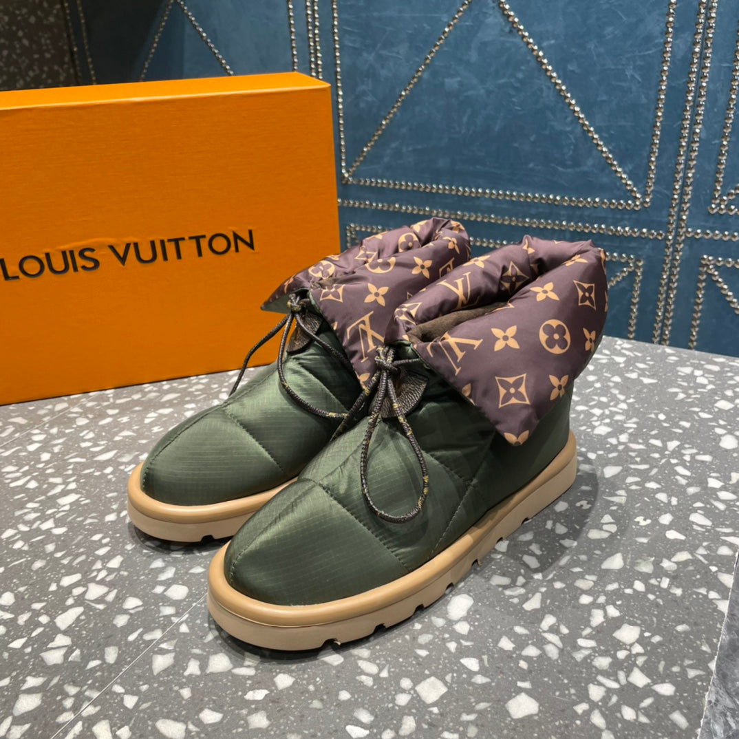 LV Puff Boots - Olive