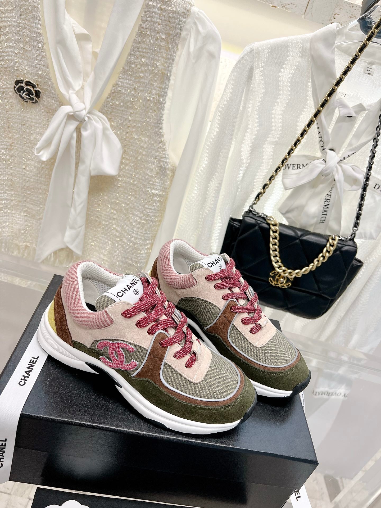 Tweed CC Sneakers - Green
