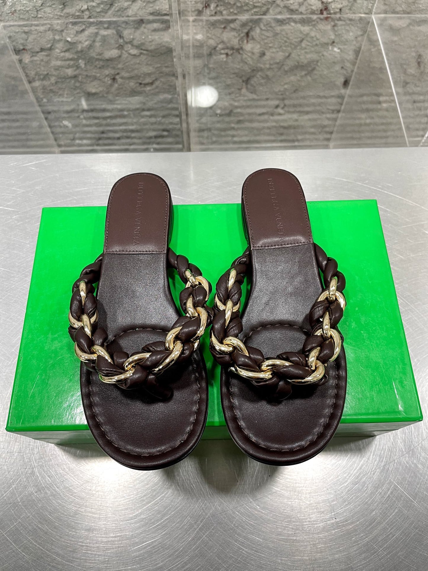 BV Flip Flops - Chocolate Brown