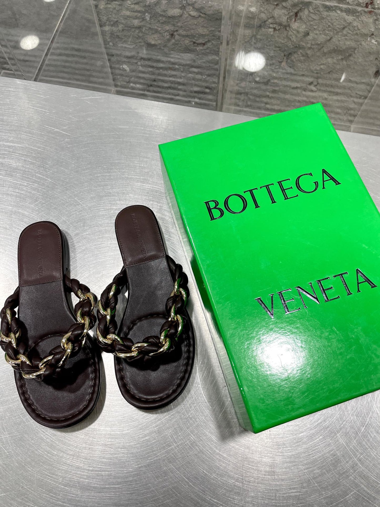BV Flip Flops - Chocolate Brown