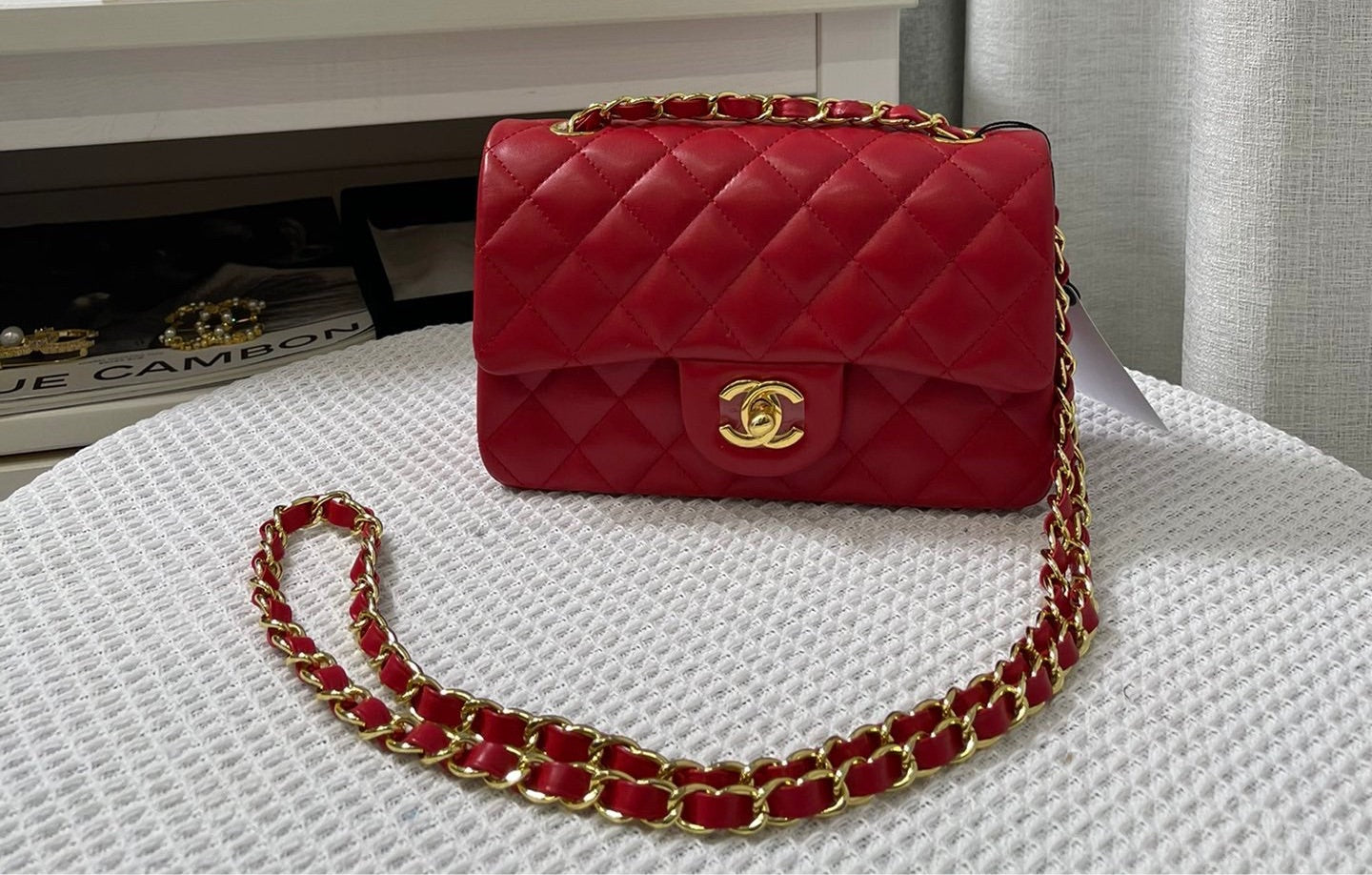 Mini CC Flap Crossbody - Red