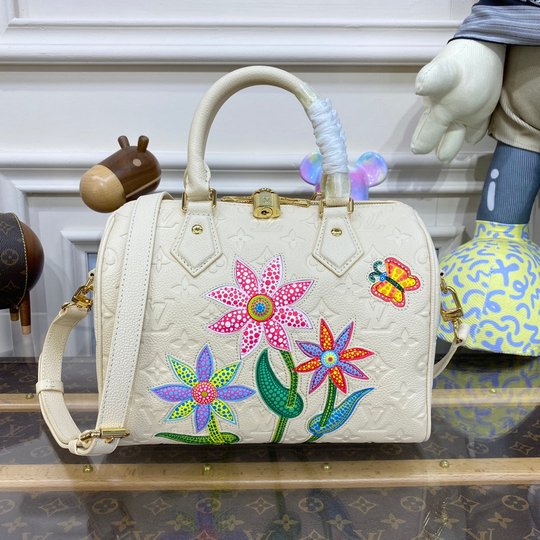 lv x yk handbag - cream