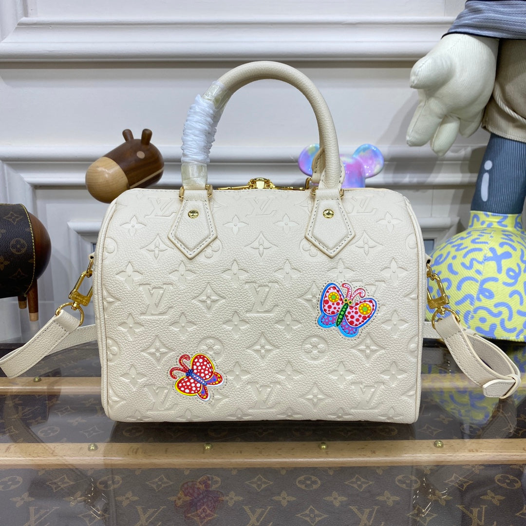 lv x yk handbag - cream
