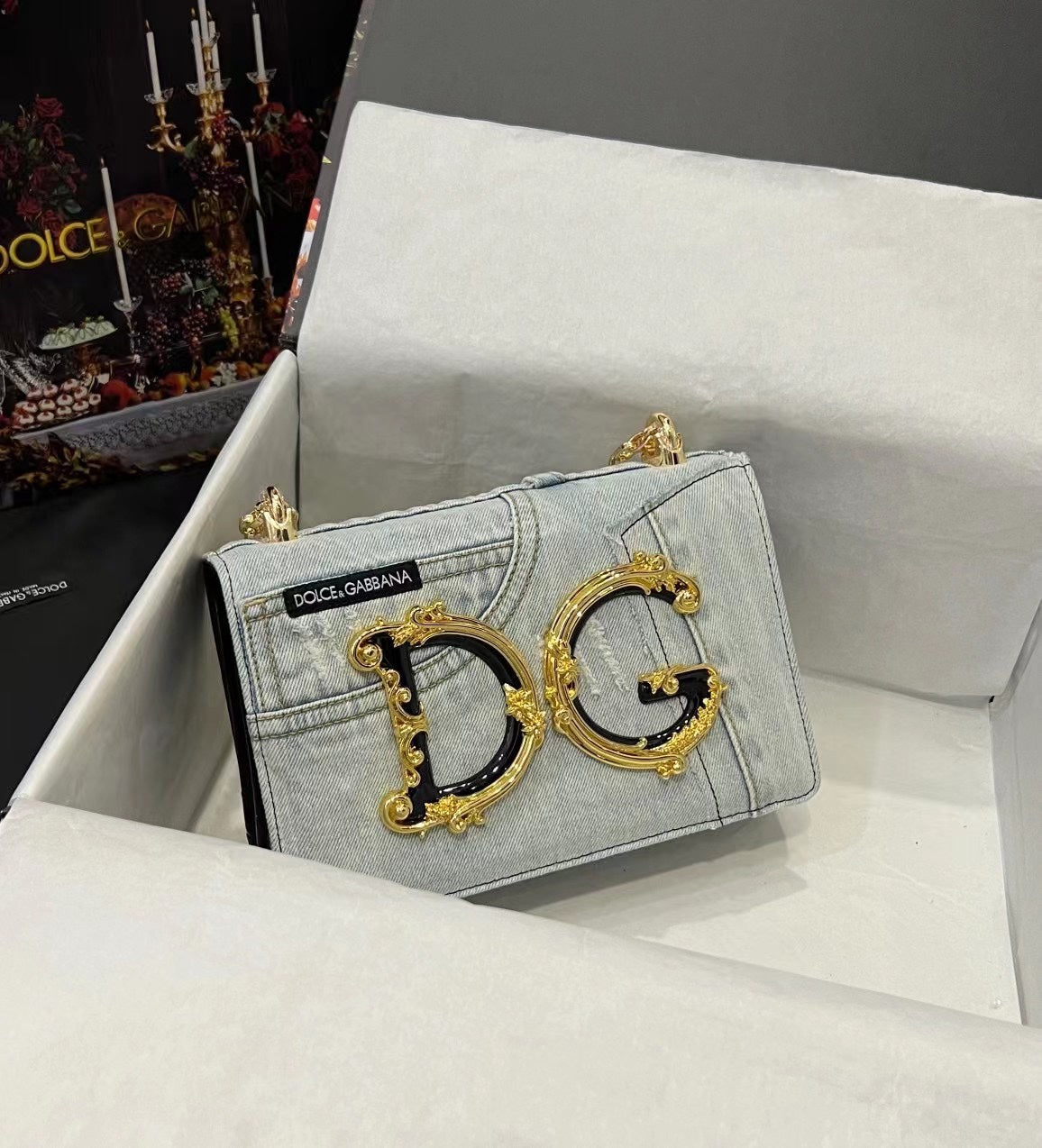 DG Denim Crossbody Bag