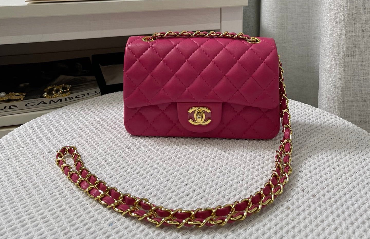 Mini CC Flap Crossbody - Fuchsia