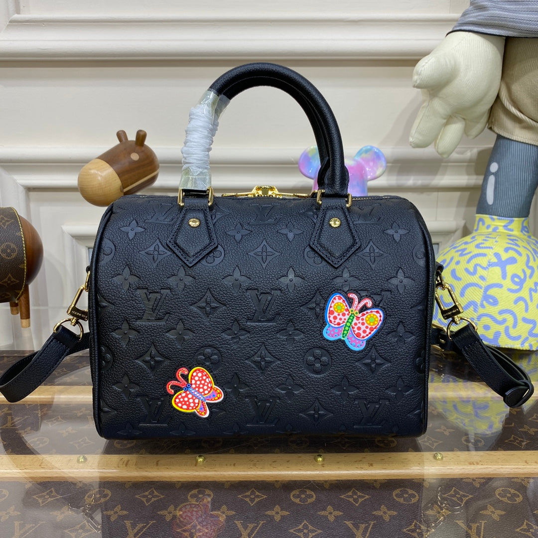 lv x yk handbag - black