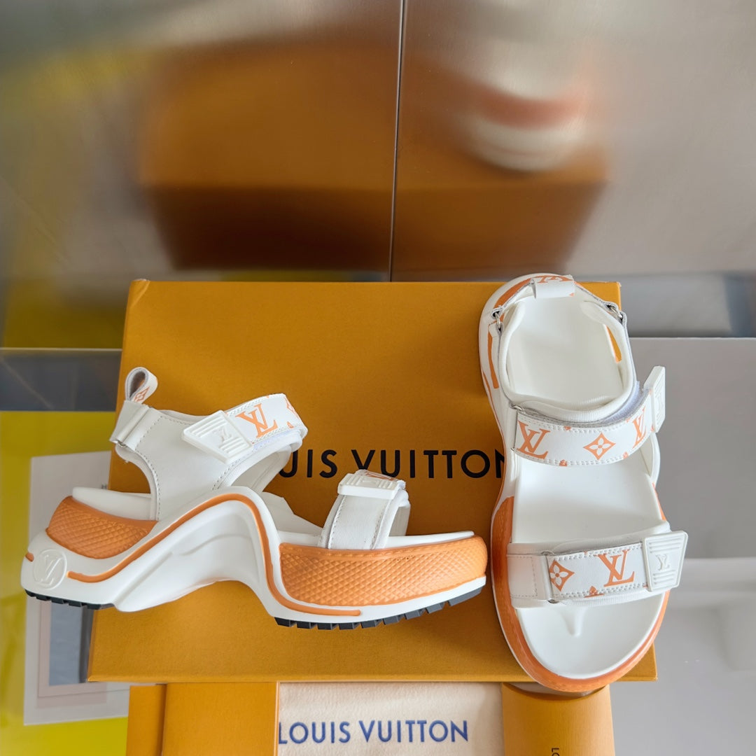 Louis V Arch Sandals - Orange