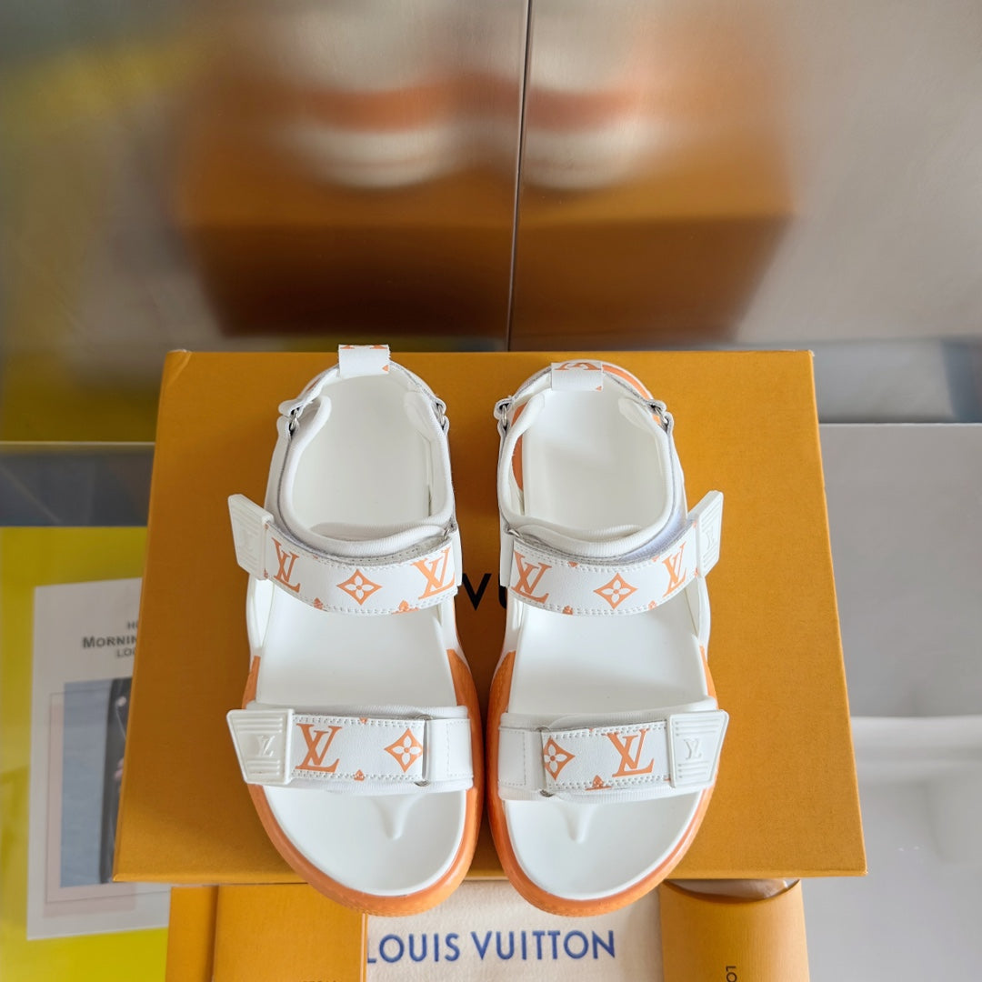 Louis V Arch Sandals - Orange
