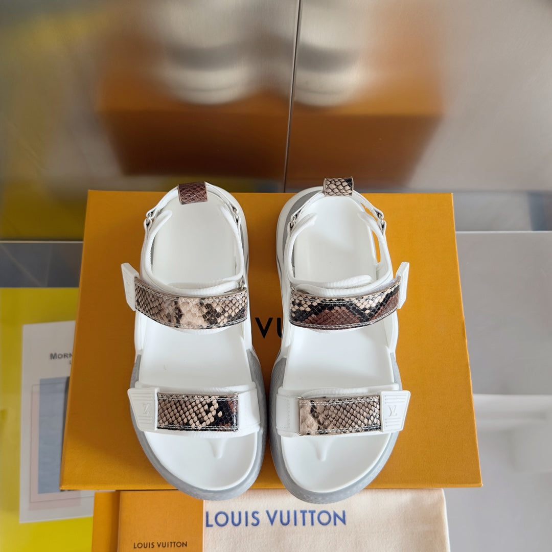 Louis V Arch Sandals - Snakeskin