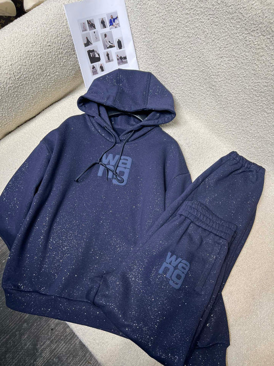 Wang glitter Sweatsuit - Blue