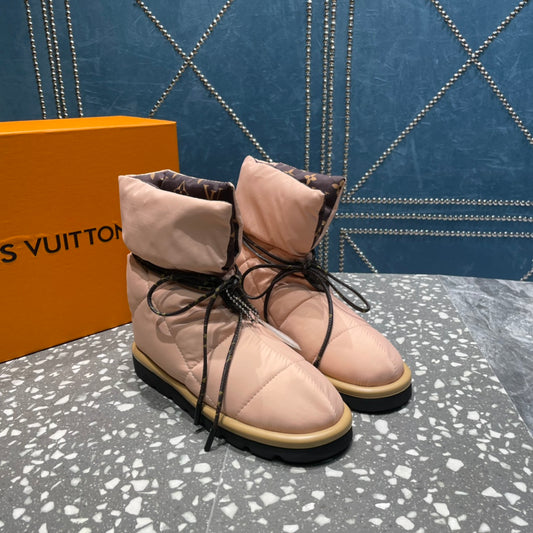 LV Puff Boots - Blush