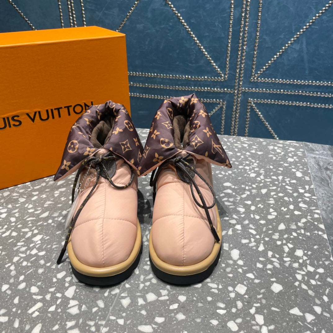 LV Puff Boots - Blush