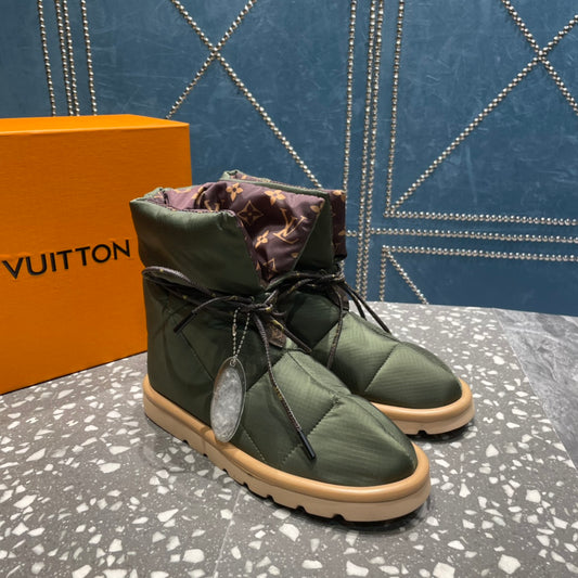 LV Puff Boots - Olive