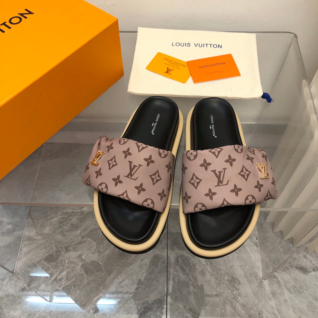 Classic LV Puff Slides – Azure Luxuries