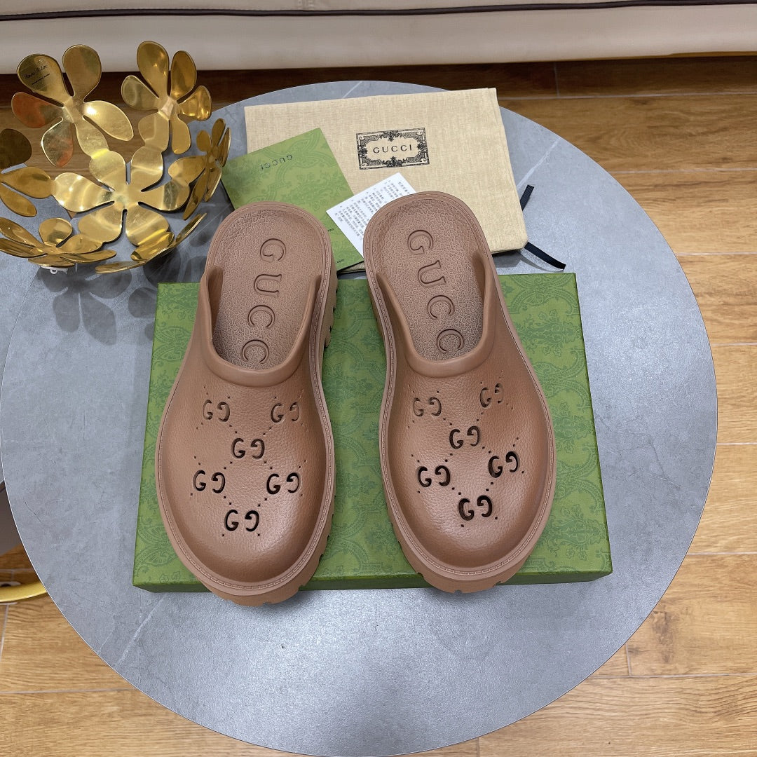 GG Platform Clog-Brown